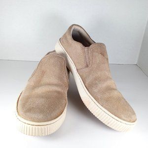 Born Tan Suede Slip-On Loafers